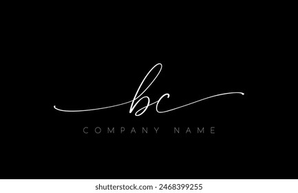 Handwriting Letter BC Logo Design. BC Logo Design For Business, Fashion, Branding, Signature