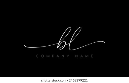 Handwriting Letter BL Logo Design. BL Logo Design For Business, Fashion, Branding, Signature