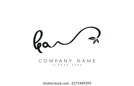 Handwriting letter bo logo design on white background.