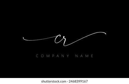 Handwriting Letter CR Logo Design. CR Logo Design For Business, Fashion, Branding, Signature