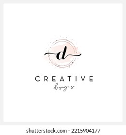 Handwriting letter D logo, signature letter logo, suitable for business company.