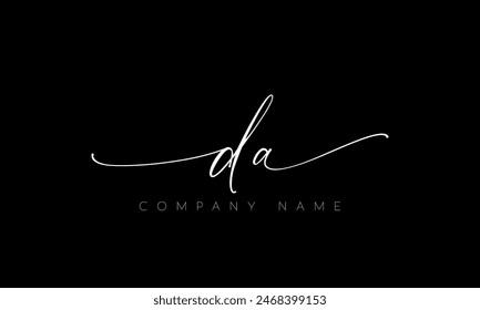 Handwriting Letter DA Logo Design. DA Logo Design For Business, Fashion, Branding, Signature