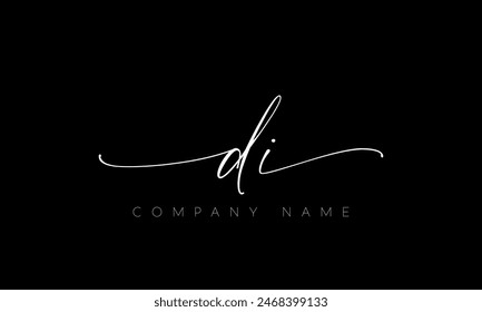 Handwriting Letter DI Logo Design. DI Logo Design For Business, Fashion, Branding, Signature