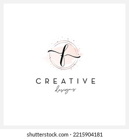Handwriting letter F logo, signature letter logo, suitable for business company.