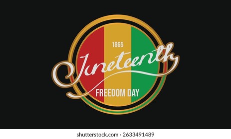 handwriting or lettering of juneteenth celebration day