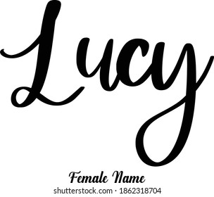 Handwriting Lettering Phrase " Lucy "   Female Name 