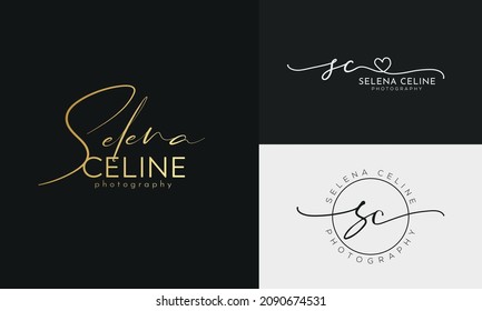Vector de plantilla de logotipo de escritura a mano. concepto de logotipo de firma.