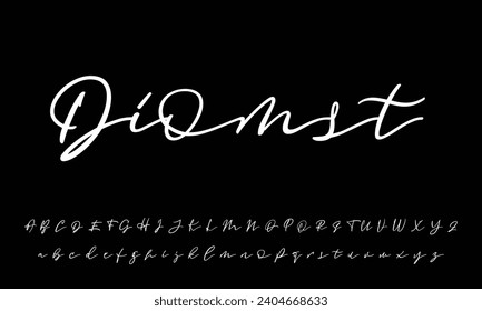 Handwriting logo template vector. signature logo concept.