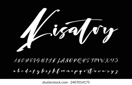Handwriting logo template vector. signature logo concept.