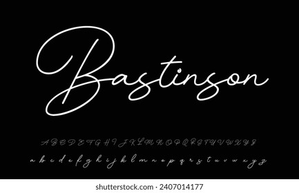 Handwriting logo template vector. signature logo concept.