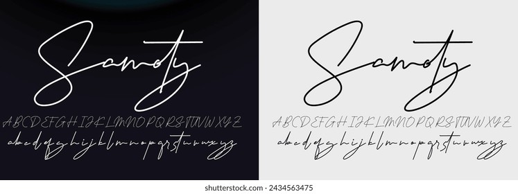 Plantilla de logotipo de escritura a mano vector.