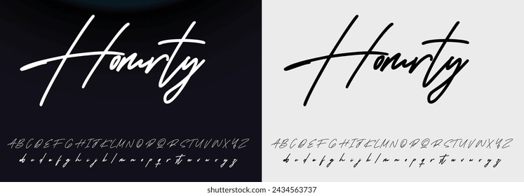 Handwriting logo template vector. signature logo concept.