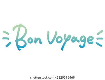 Handschriftmaterial "Bon Voyage". Vektordaten.