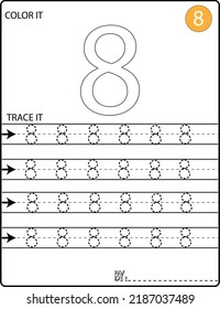Handwriting Numbers tracing pages for writing numbers Learning numbers, Numbers tracing worksheet for kindergarten