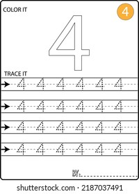 Handwriting Numbers Tracing Pages Writing Numbers Stock Vector (Royalty ...