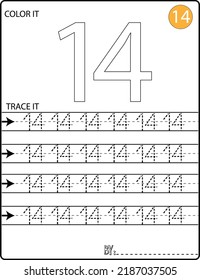 Handwriting Numbers Tracing Pages Writing Numbers Stock Vector (Royalty ...