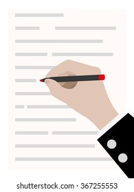 Handwriting on paper background