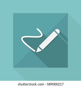 Handwriting pen  concept - Vector flat minimal icon