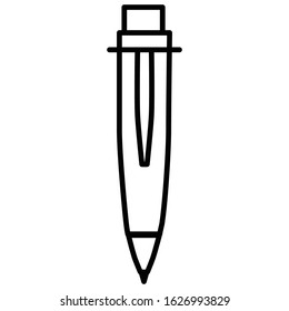 handwriting pen line icon vector