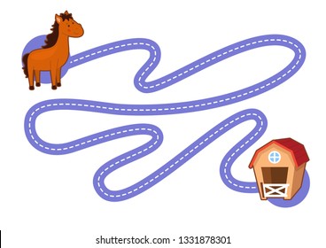 Handwriting practice. Basic writing skills early education. Educational children game. Vector illustration