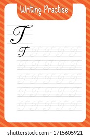handwriting practice paper with worm line