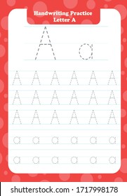 handwriting practice paper with worm line  .Basic writing. Educational game for children /abc kids handwriting practice paper with lines