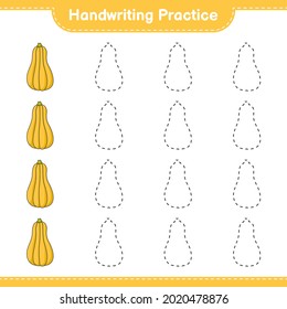 Práctica de escritura a mano. Rastreo de líneas de marihuana. Juego infantil educativo, hoja de cálculo imprimible, ilustración vectorial