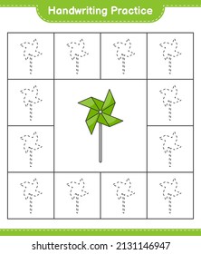 Práctica de escritura a mano. Rastreo de las líneas de las ruedas. Juego infantil educativo, hoja de cálculo imprimible, ilustración vectorial