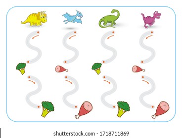 Handwriting practice.Educational children game, Kindergartens educational game.Preschool worksheet for practicing motor skills.Trace dinosaur activity printables.Dinosaur cartoon for home school.
