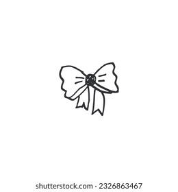 Handwriting ribbon icon black and white script