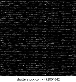 handwriting seamless pattern. Vector