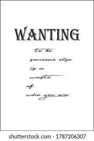 Handwriting short Quote for T-shirt Mock-up design.