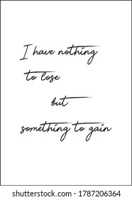 Handwriting short Quote for T-shirt Mock-up design.
