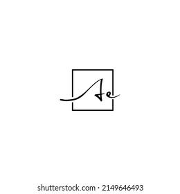 Firma de escritura a mano Diseño inicial moderno de logotipo Concepto