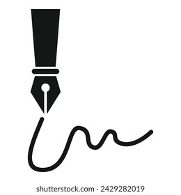 Handwriting signature icon simple vector. Privacy identity. Check data user