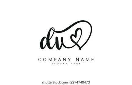 Handwriting signature style letter du logo design in white background.