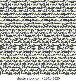 Handwriting striped abstraction. Seamless pattern. Vector.