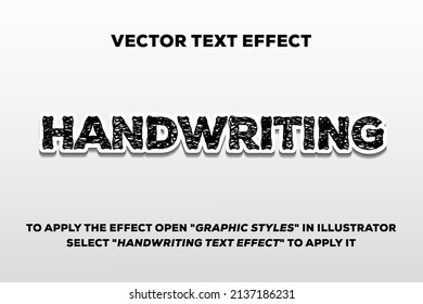 handwriting vector text effect fully editable