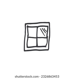 Handwriting window icon black and white script