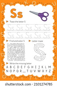 Alphabet Tracing Letter S clip art - vector clip art online, royalty ❤  liked on Polyvore featuring letters and tex…