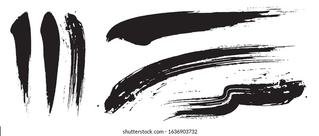 Handwriting written with a brush, Japanese style material, design element, analog touch, line written with ink