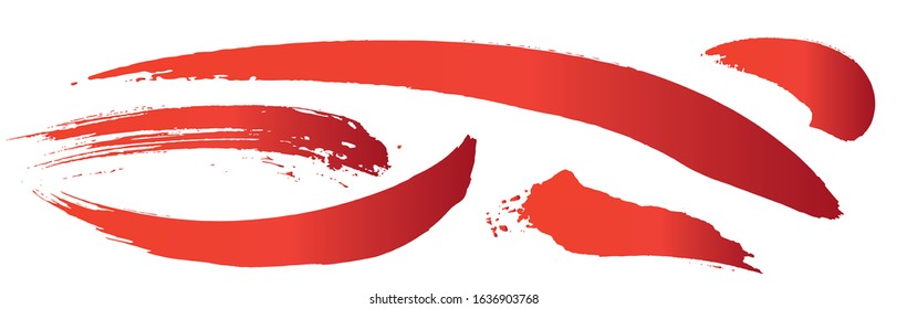 Handwriting written with a brush, Japanese style material, design element, analog touch, line written with ink