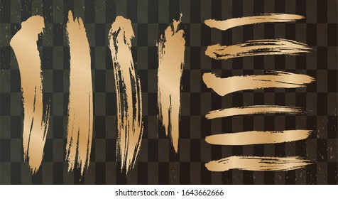 Handwriting written with a brush, Japanese style material, design element, analog touch, line written with ink
