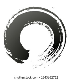 Handwriting written with a brush, Japanese style material, design element, analog touch, line written with ink