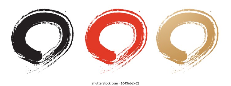 Handwriting written with a brush, Japanese style material, design element, analog touch, line written with ink