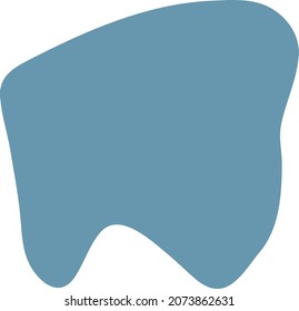 Textura de fondo abstracta manuscrita - desenfoque de forma libre. Lugar grande con bordes irregulares redondeados de color gris-azul. Ilustración vectorial plana. Moderno activo de diseño para la creación de fondos de escritorio, plantillas