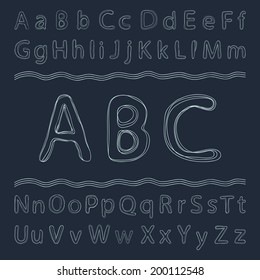 handwritten alphabet