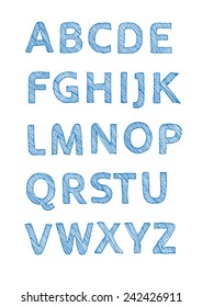 handwritten alphabet