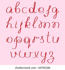 handwritten alphabet