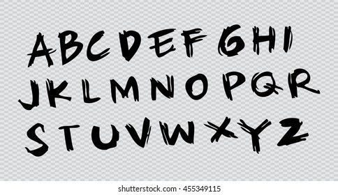  Handwritten alphabet by marker